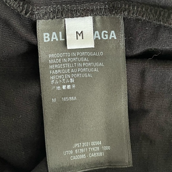 BALENCIAGA Black Logo Long Sleeve Crew Neck - Picture 5 of 5